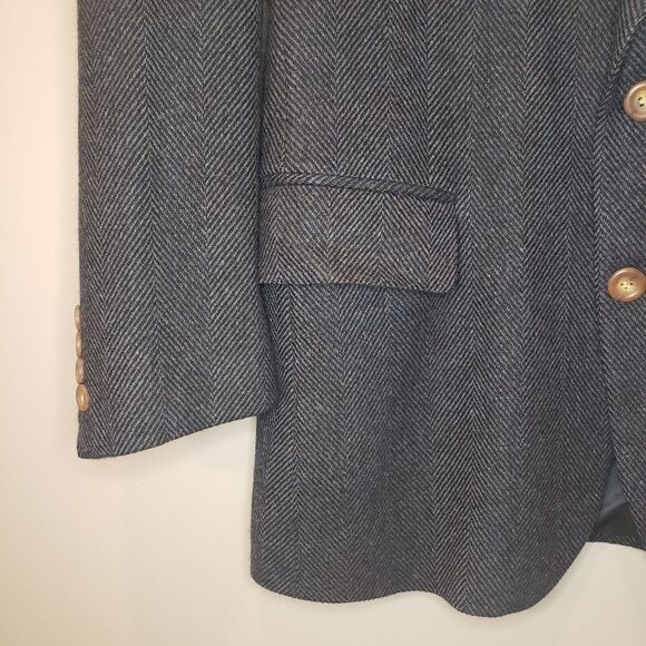 Vintage Polo Ralph Lauren 40R Herringbone Sports Coat Jacket UK Woven USA Made - Picture 6 of 6